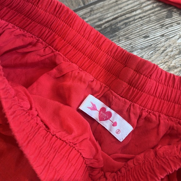 Buddy Love Nova Set Shorts Bottoms Linen Cotton red Women’s small - Picture 4 of 8